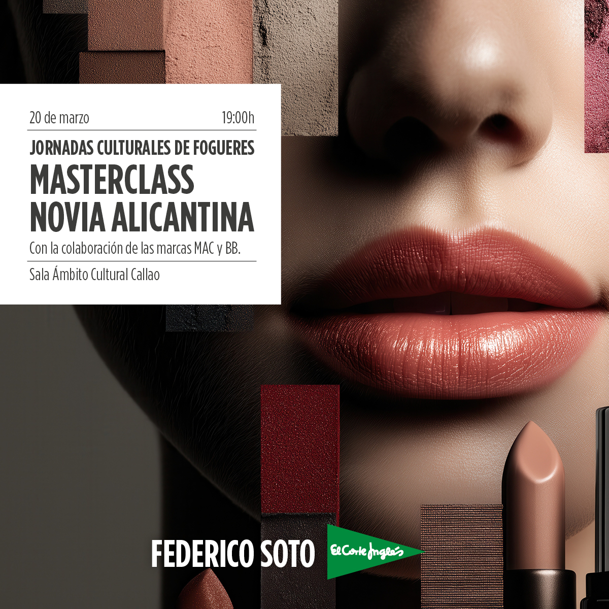 JORNADAS CULTURALES DE FOGUERES Masterclass “Novia Alicantina” con la colaboración de las marcas MAC y BB